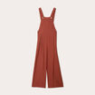 Salopette jambe large marron cognac femme