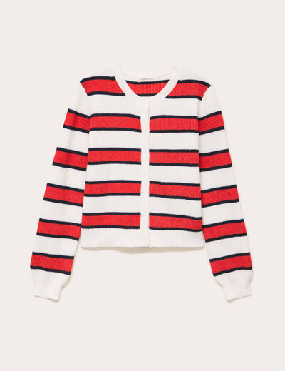 Gilet manches longues blanc femme