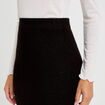 Jupe ajust&eacute;e longueur 3/4 noir femme