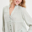 Blouse manches 3/4 vert femme