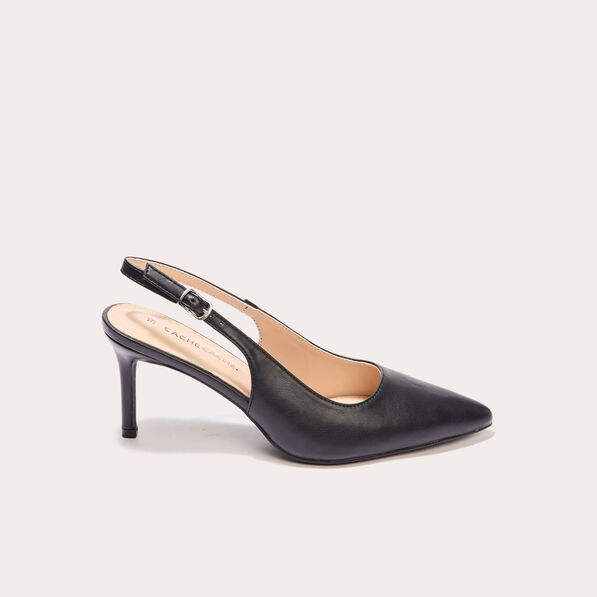 Escarpins métallisés noir femme