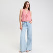 Débardeur col V sans manches vieux rose femme