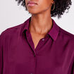 Chemise manches longues prune femme