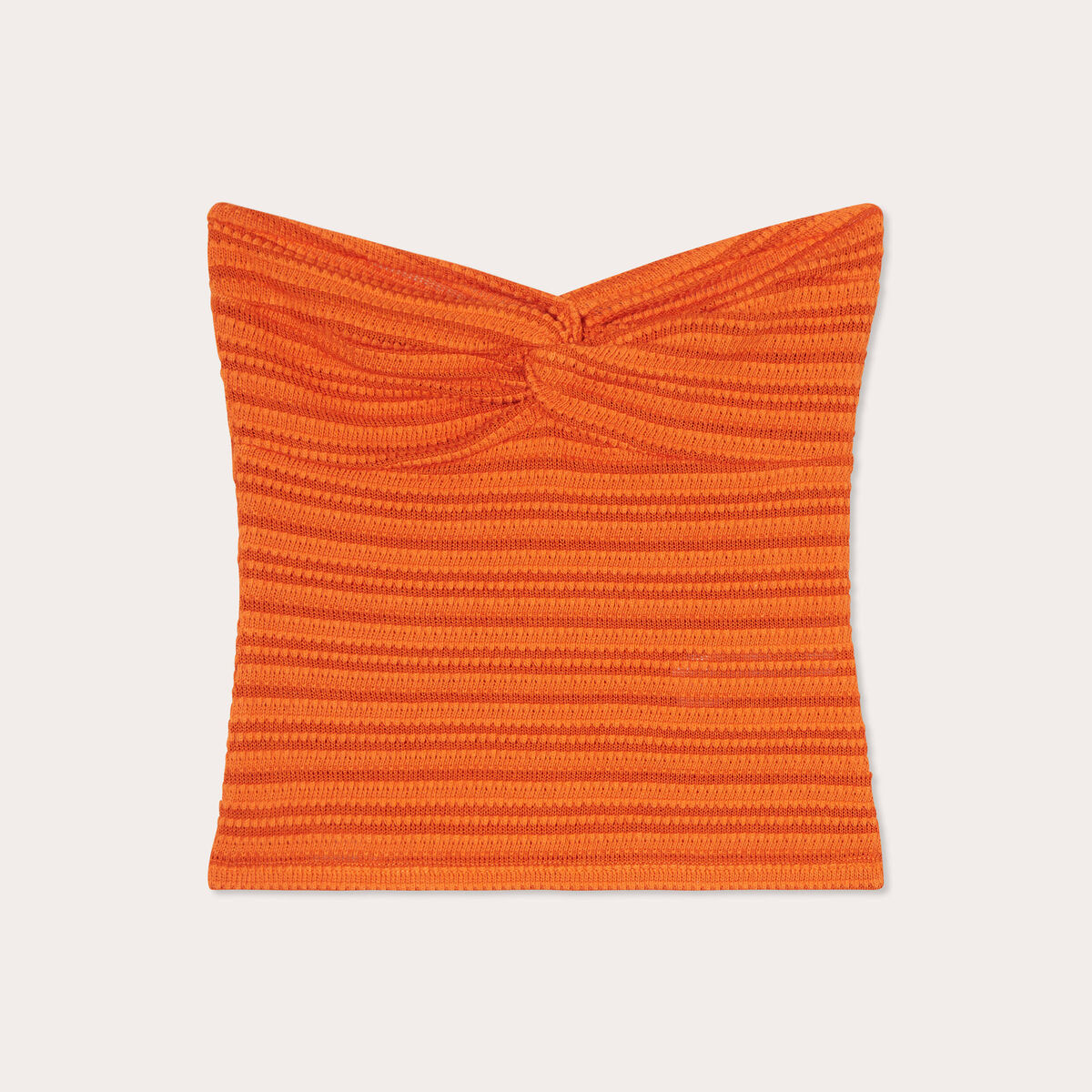 Bandeau cropped bustier orange foncé femme