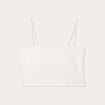 Brassi&egrave;re cropped c&ocirc;tel&eacute;e ecru femme