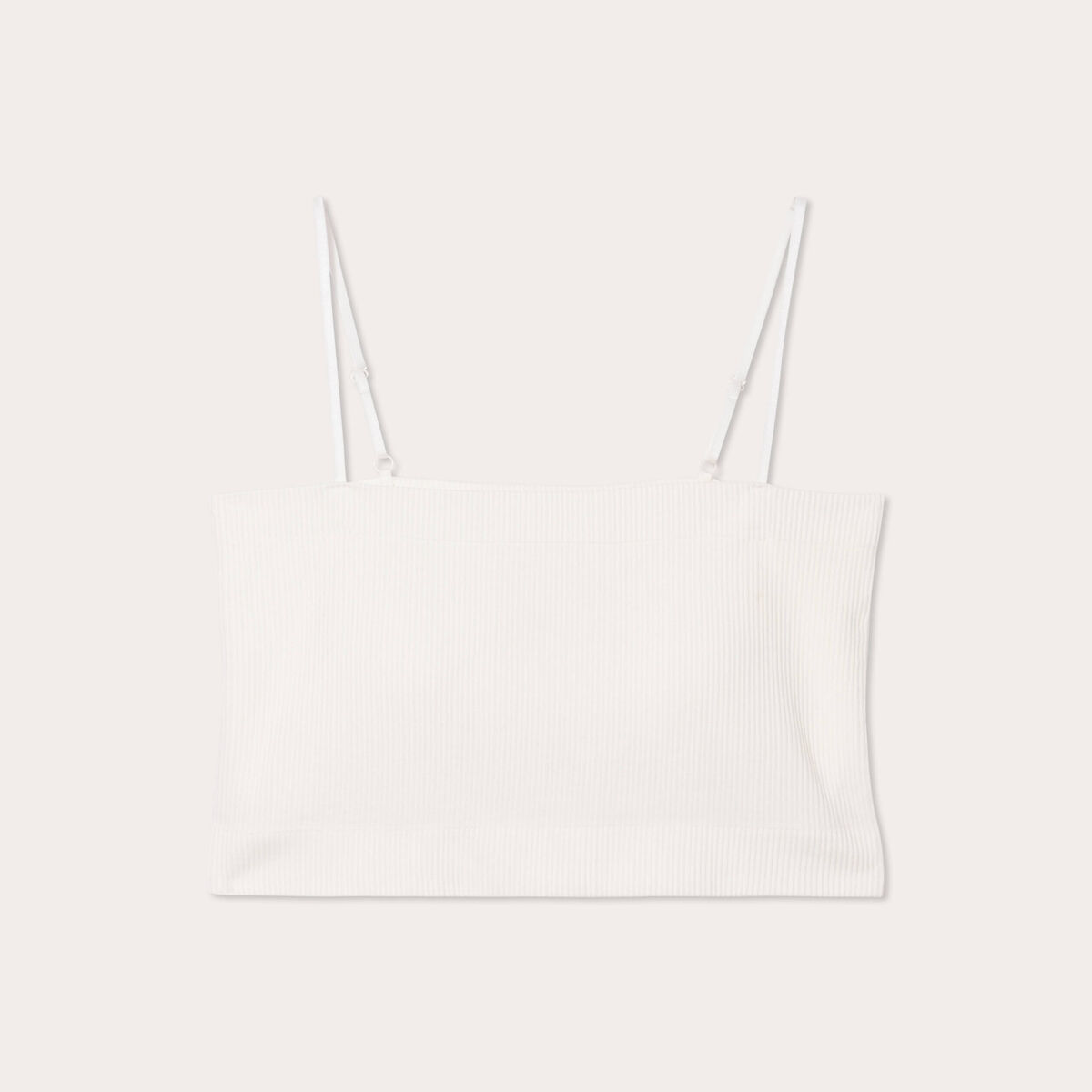 Brassi&egrave;re cropped c&ocirc;tel&eacute;e ecru femme