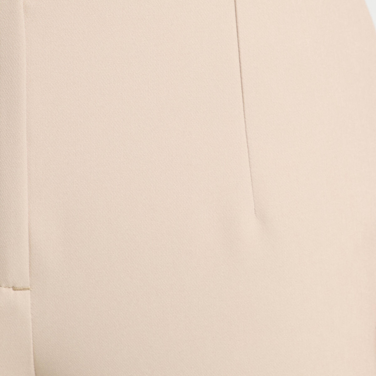 Pantalon carotte taupe femme