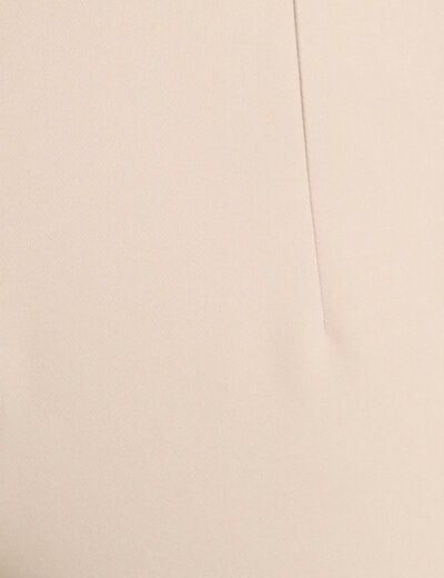Pantalon carotte taupe femme