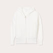 Gilet doublé à capuche ecru femme