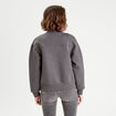 Sweat boutonné col teddy gris foncé femme
