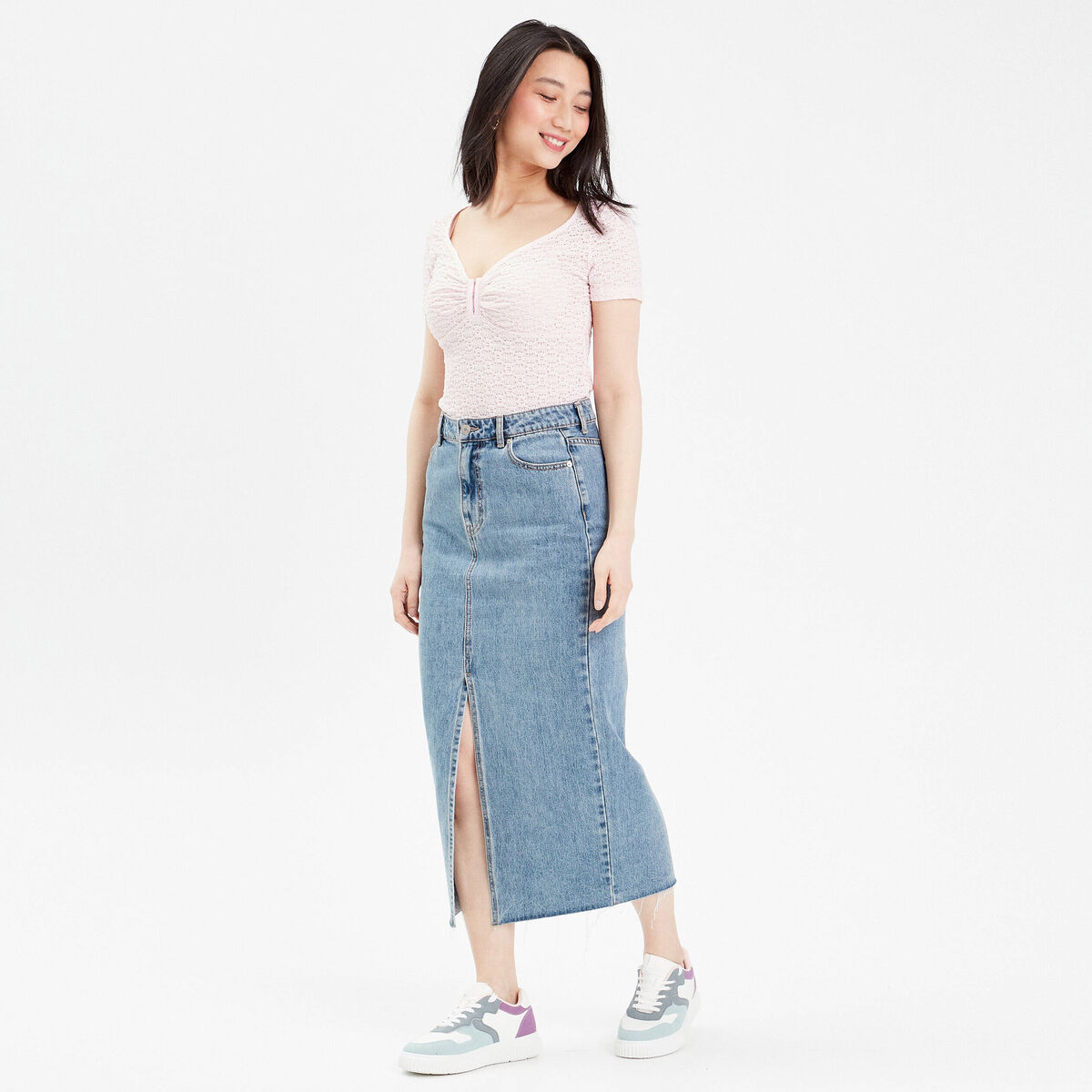 T-shirt manches courtes rose femme