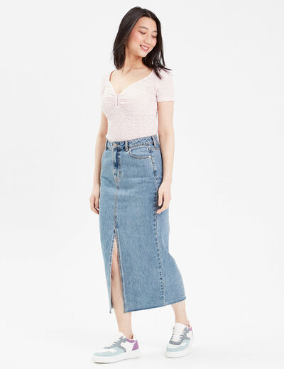 T-shirt manches courtes rose femme