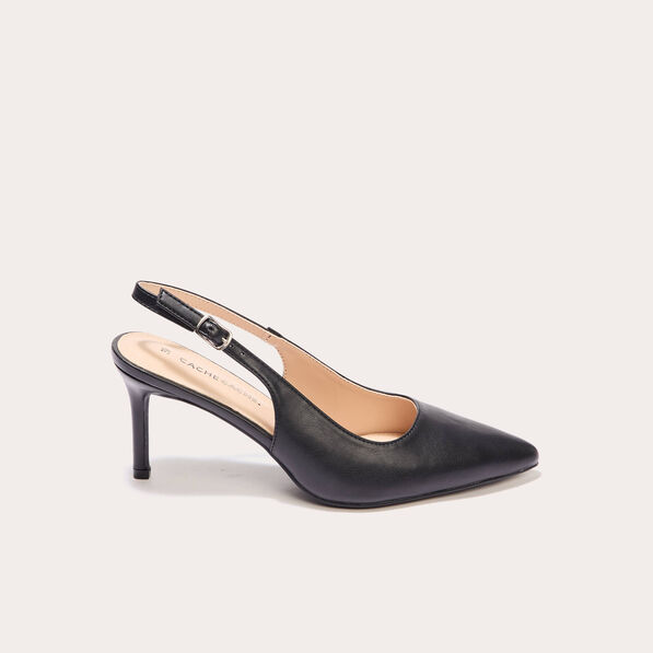 Escarpins métallisés noir femme