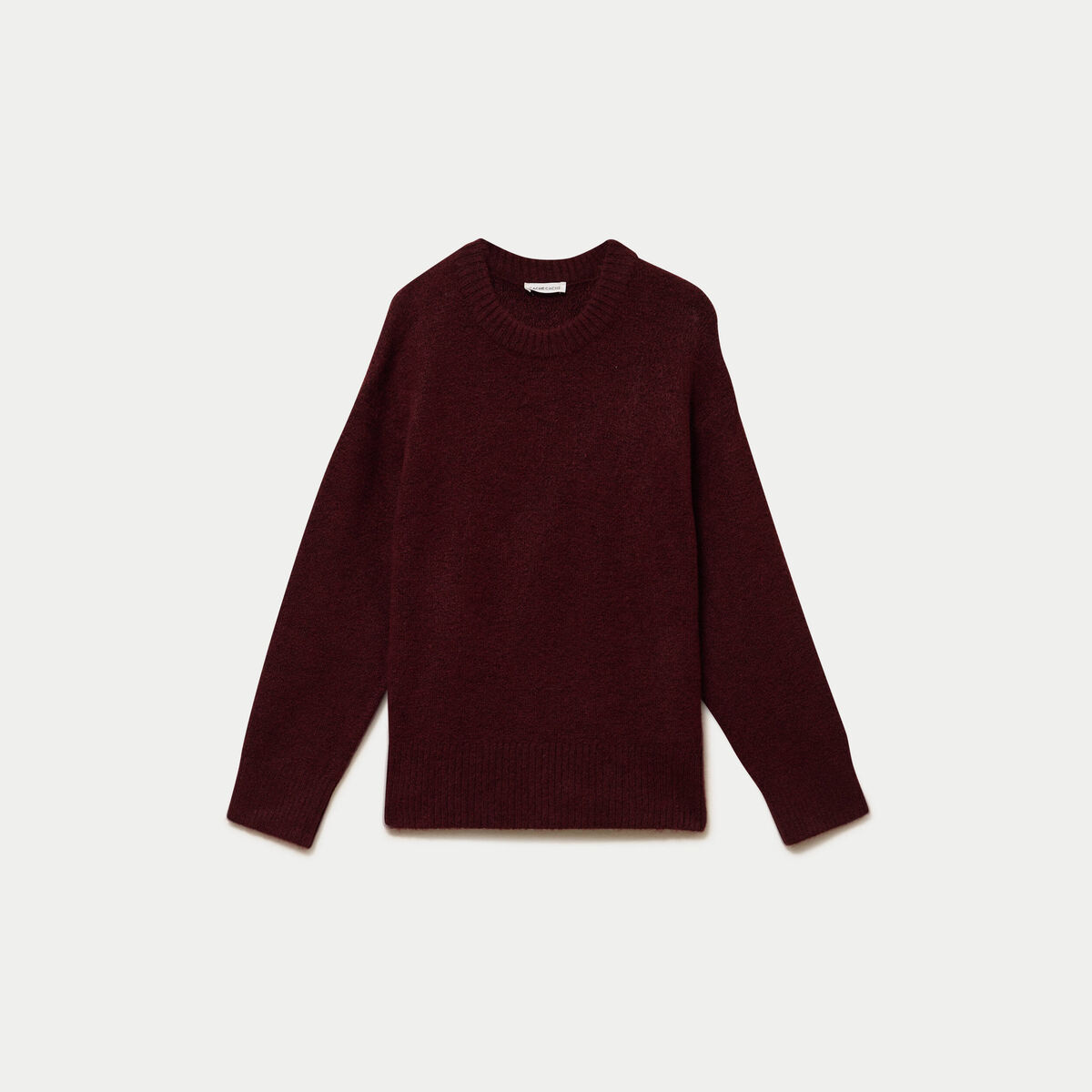 Pull manches longues bordeaux femme
