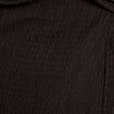 Robe midi ajustée col rond noir femme