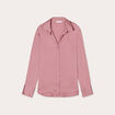 Chemise manches longues satin vieux rose femme