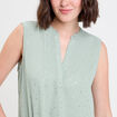 Blouse sans manches vert olive femme