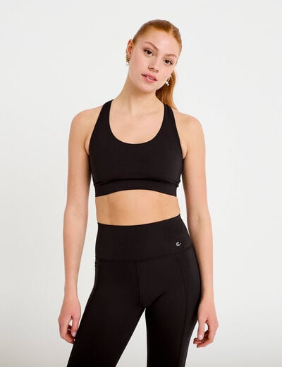 Brassi&egrave;re de sport activewear noir femme