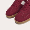 Baskets basses à lacets rouge foncé femme