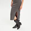 Jupe midi moulante gris foncé femme