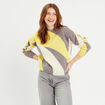 Pull manches longues jaune pastel femme