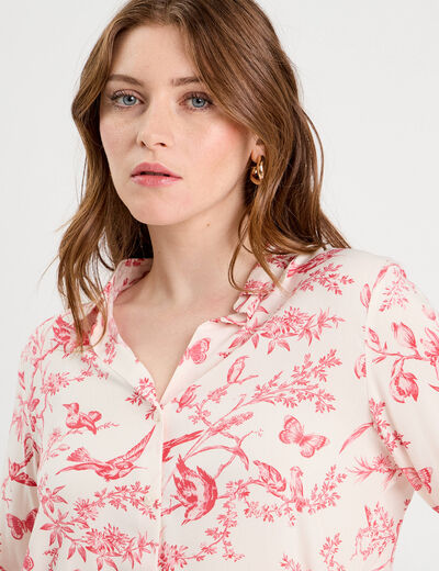 Chemise manches longues blanc femme