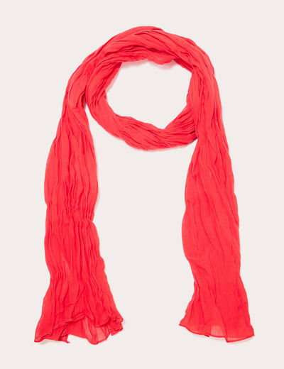 Foulard plissé rouge femme
