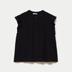 Top ample sans manches col carr&eacute; noir femme