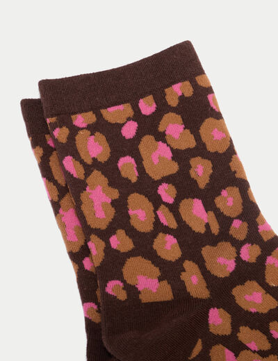 Chaussettes marron fonc&eacute; femme