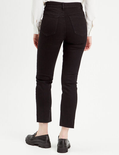 Jeans flare 7/8ème denim noir femme