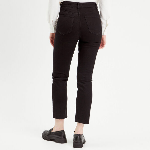 Jeans flare 7/8ème denim noir femme