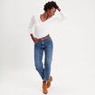 T-shirt manches longues blanc femme