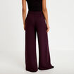 Pantalon bootcut en tweed violet fonc&eacute; femme