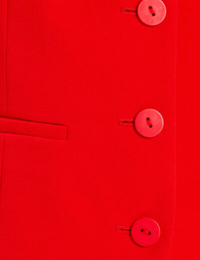 Veston sans manches rouge femme