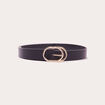 Ceinture double boucle noir femme