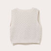 Gilet sans manches noué ecru femme