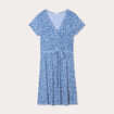 Robe évasée boutonnée bleu clair femme