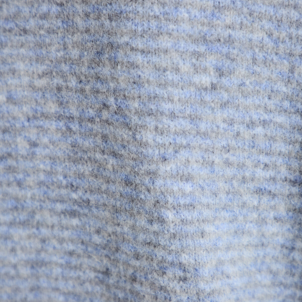 Pull ample col rond manches longues gris femme