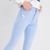 jeans skinny taille haute denim baby bleu femme