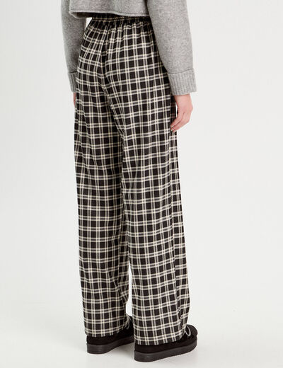 Pantalon large noir femme