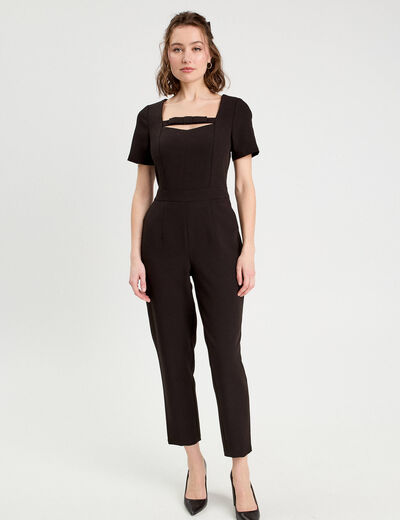 Combinaison pantalon 7/8ème noir femme