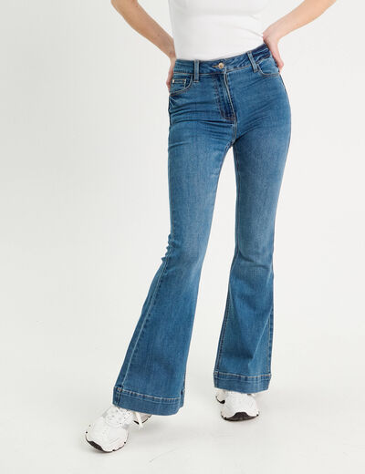 Jeans flare denim stone femme