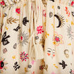 Robe courte &eacute;vas&eacute;e col v manches courtes blanc femme