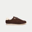 Basket aspect daim marron femme