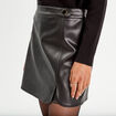 Jupe-short simili cuir noir femme