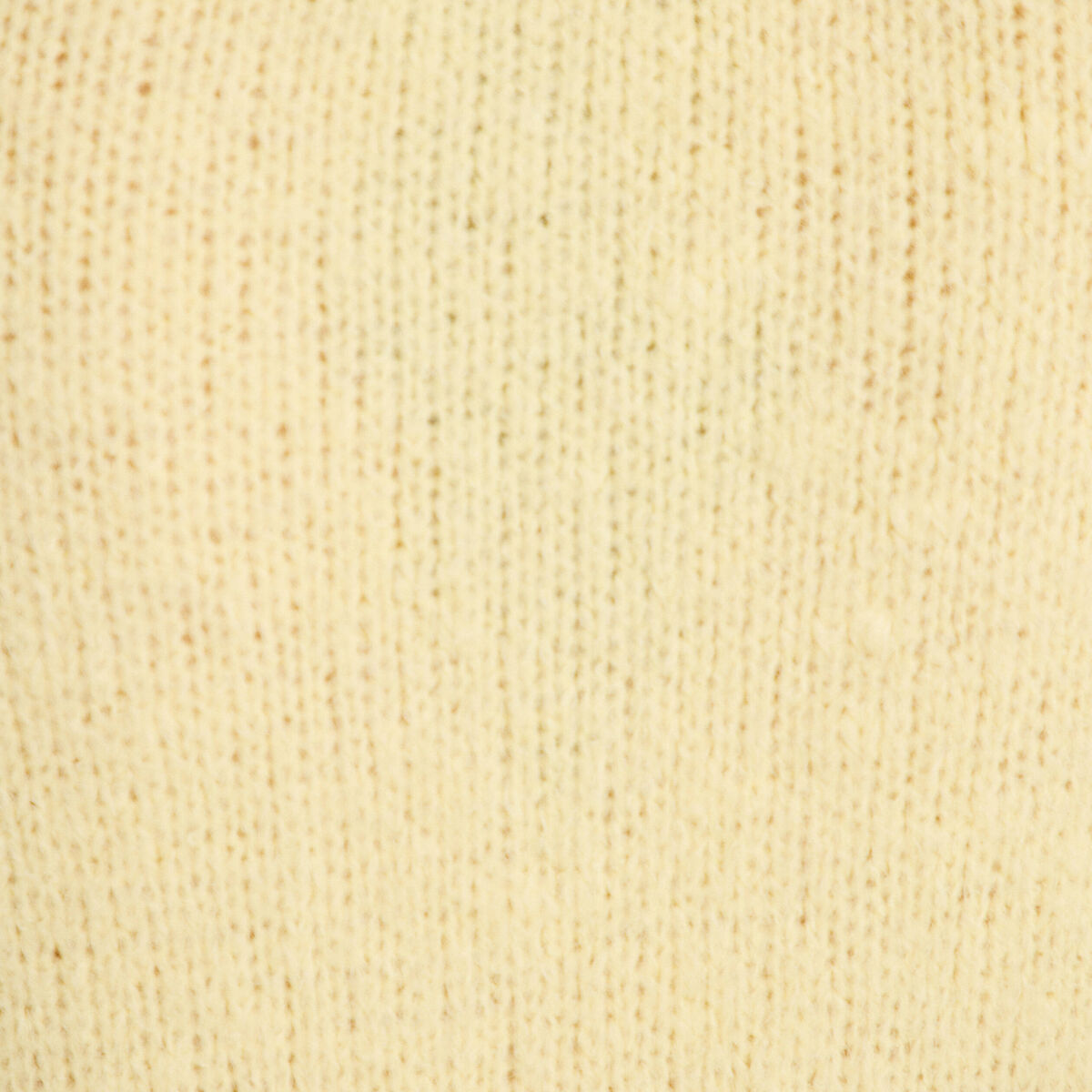 Pull manches longues jaune pastel femme