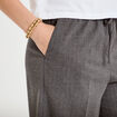 Pantalon bootcut taille standard gris femme