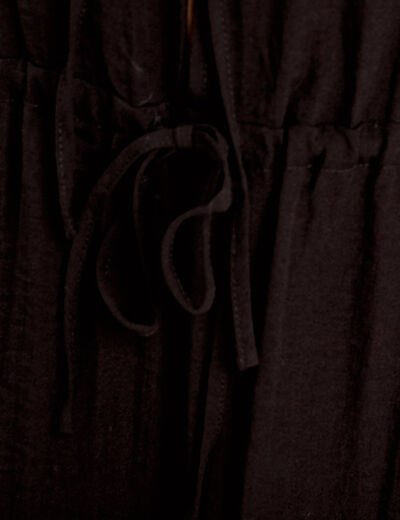 Robe évasée avec noeuds noir femme