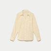 Chemise droite manches longues jaune citron femme