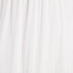 Robe longue évasée smockée blanc femme